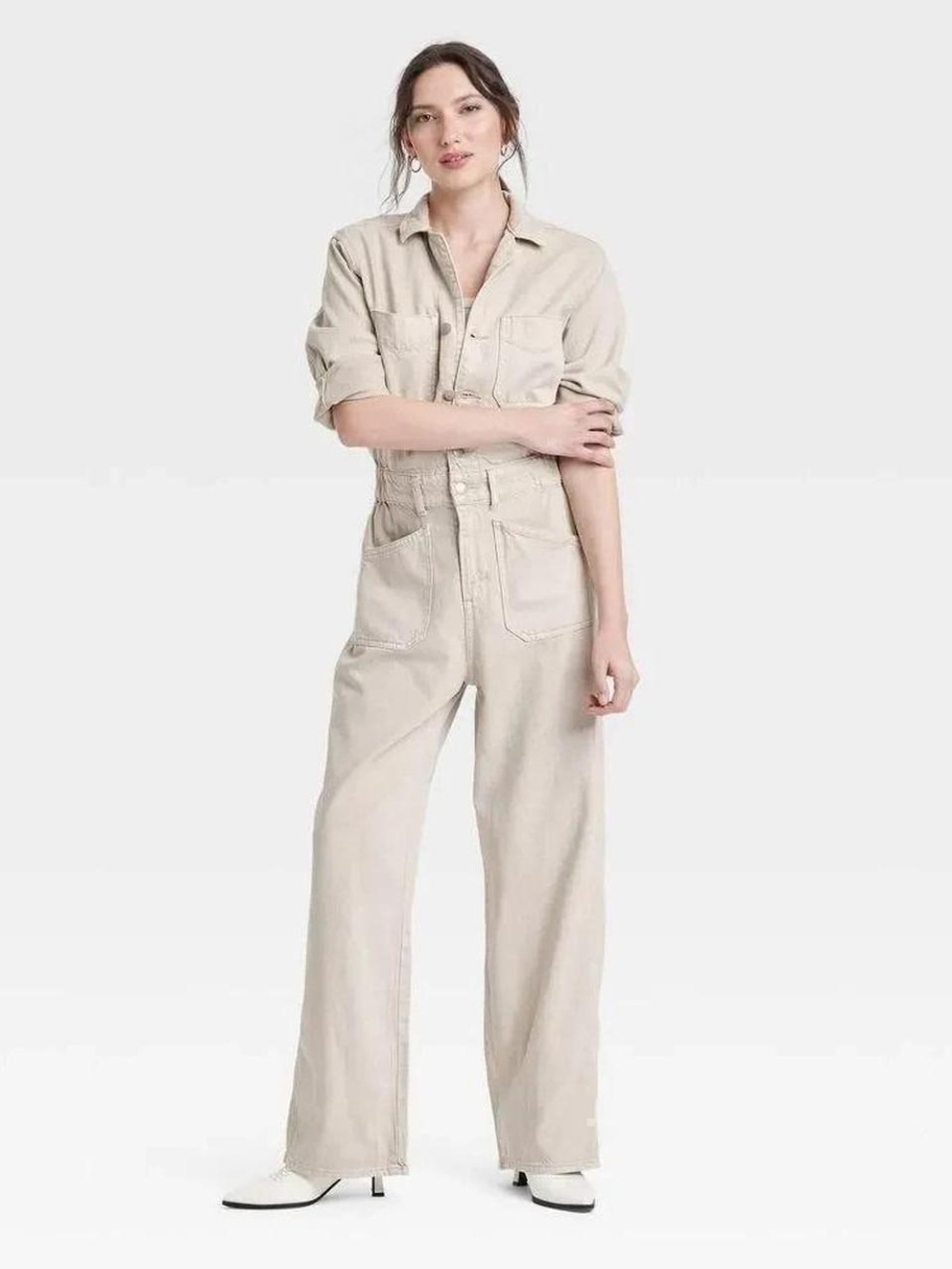 Universal Thread Beige Utility Jumpsuit